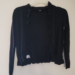 Ruffled hem cardigan